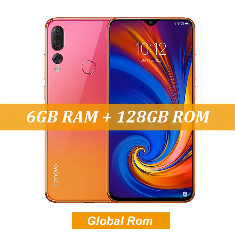 6GB 128GB Orange Lenovo Z5s с глобальной ПЗУ, 6 ГБ, 128 ГБ, Восьмиядерный мобильный телефон Snapdragon 710 AIE, дисплей 6,3 дюйма, 1080 P, задняя камера 16 МП, тройная камера QC 3,0 - Цвет: 6GB 128GB Orange
