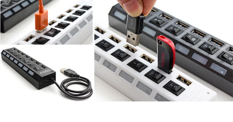 Высокоскоростной Micro Mini 4 порта 2,0 usb-хаб сплиттер адаптер для ноутбука ПК ноутбук приемник периферийные устройства для компьютера аксессуары