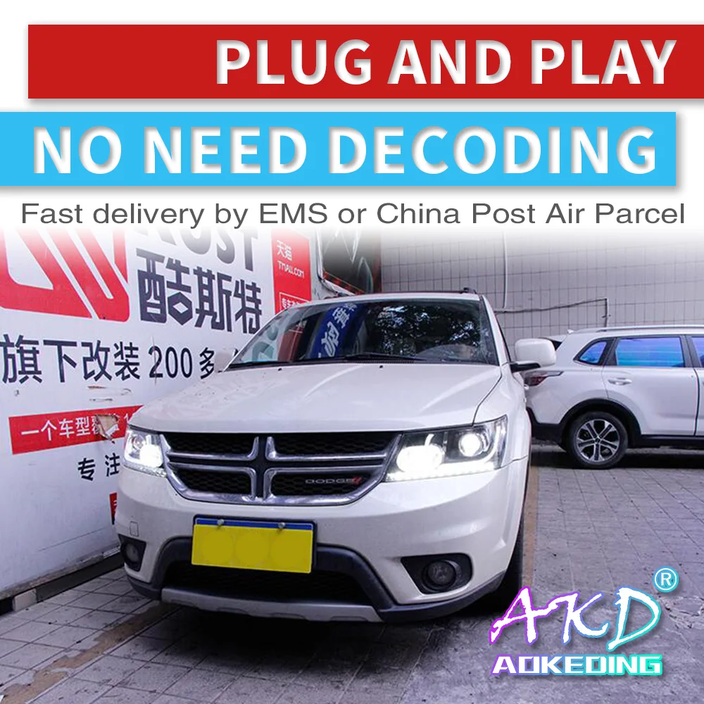 AKD тюнинг автомобильных фар для Dodge Journey Fiat Freement светодиодные фары DRL ходовые огни