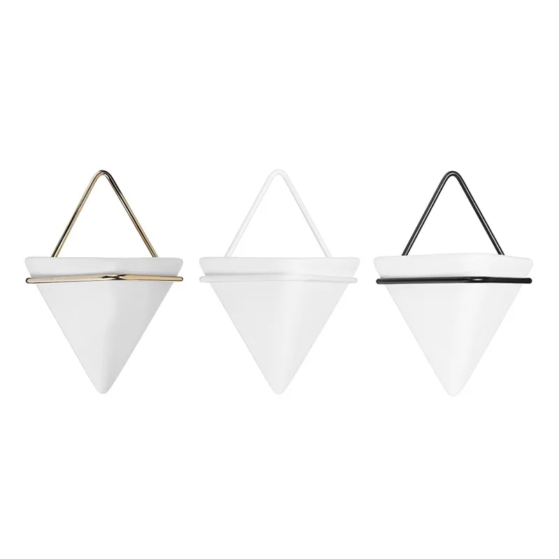 Настенный горшок для растений с суккулентами в скандинавском стиле железный