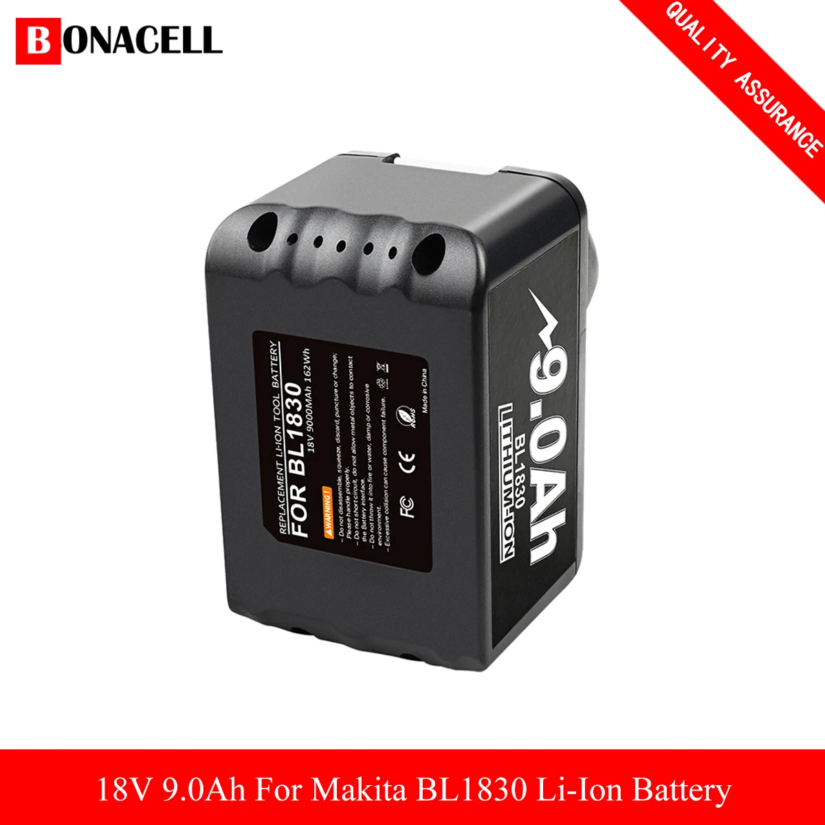 Аккумуляторная батарея 18V 9.0Ah Li Ion BL1830B с индикатором сменная для Makita BL1830 BL1840 BL1840B