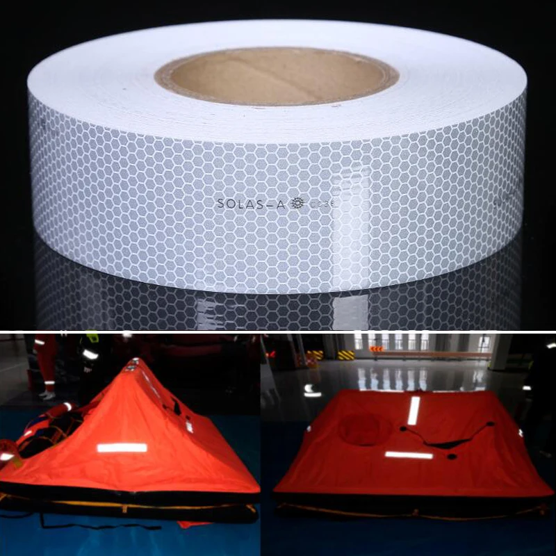 

High Intensity Reflective SOLAS Tape 5cm Wide Is Used For Marine Emergency