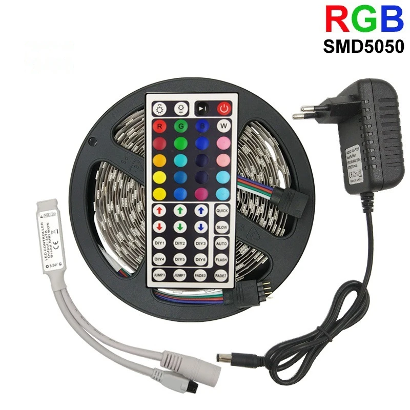 Светодиодный 5050 Светодиодная лента RGB светильник SMD 2835 водонепроницаемый