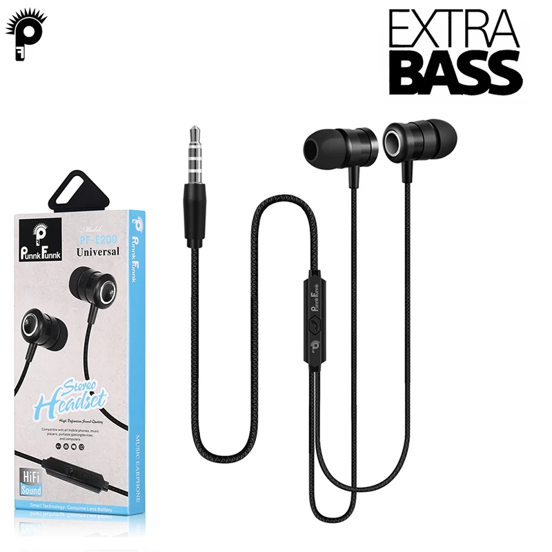 

PunnkFunnk Hifi Bass Stereo Earphones Wired Sport headsets with mic for iPhone 5,6,7,8 X XR XS Samsung J3 J5 J7 A3 A5 A8 S8 S9