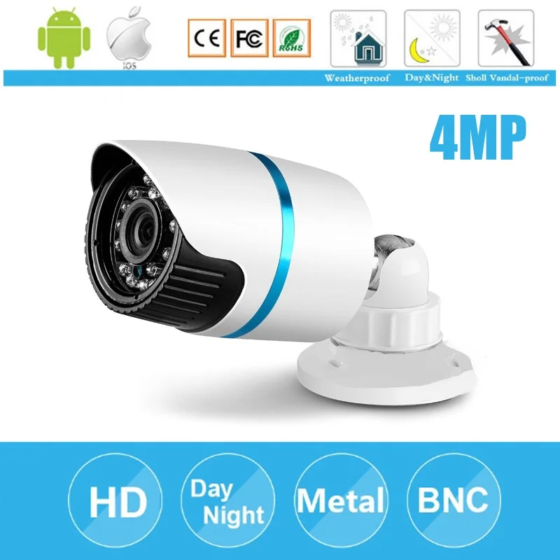 Металлическая HD 720P 960P 1080pip камера наружная ИК цилиндрическая Водонепроницаемая