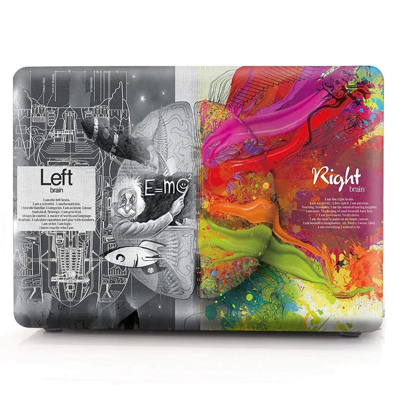 Новый модный жесткий чехол для ноутбука с узором мозга MacBook Air Pro Retina 11 12 13 15 дюймов