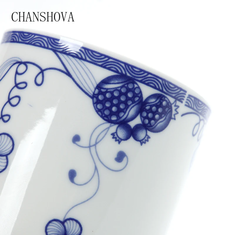CHANSHOVA 300 мл китайская фарфоровая чайная чашка ручной росписи цветочный узор