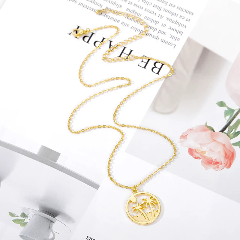 Ожерелье из пальмового дерева ожерелье с волной воды модные ювелирные изделия |