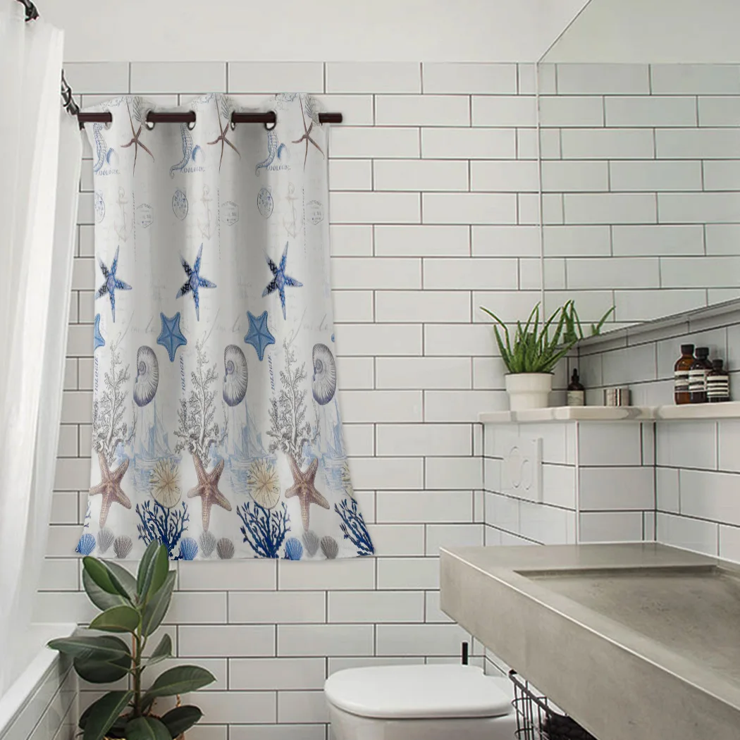 Океан Морская звезда в виде ракушки занавески на окна с принтом гостиная спальня