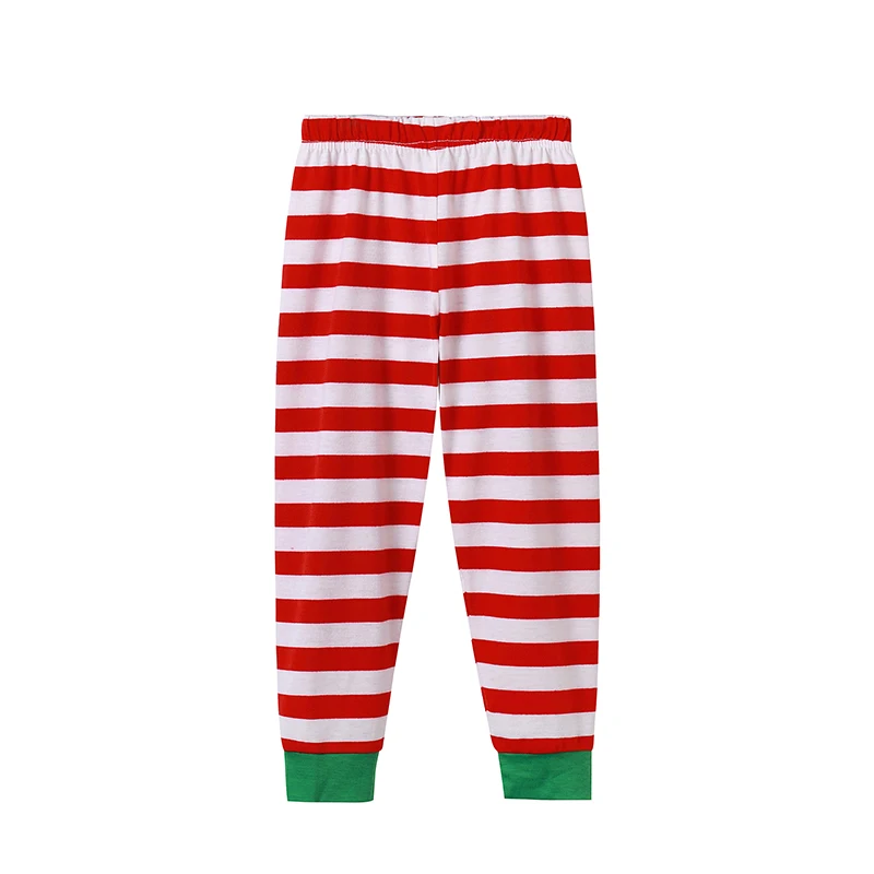 

Christmas Home Fashion Clothes Sets Father Mother Kid Cartoon Santa Claus T-Shirt Pants Set Winter Indoor Casual