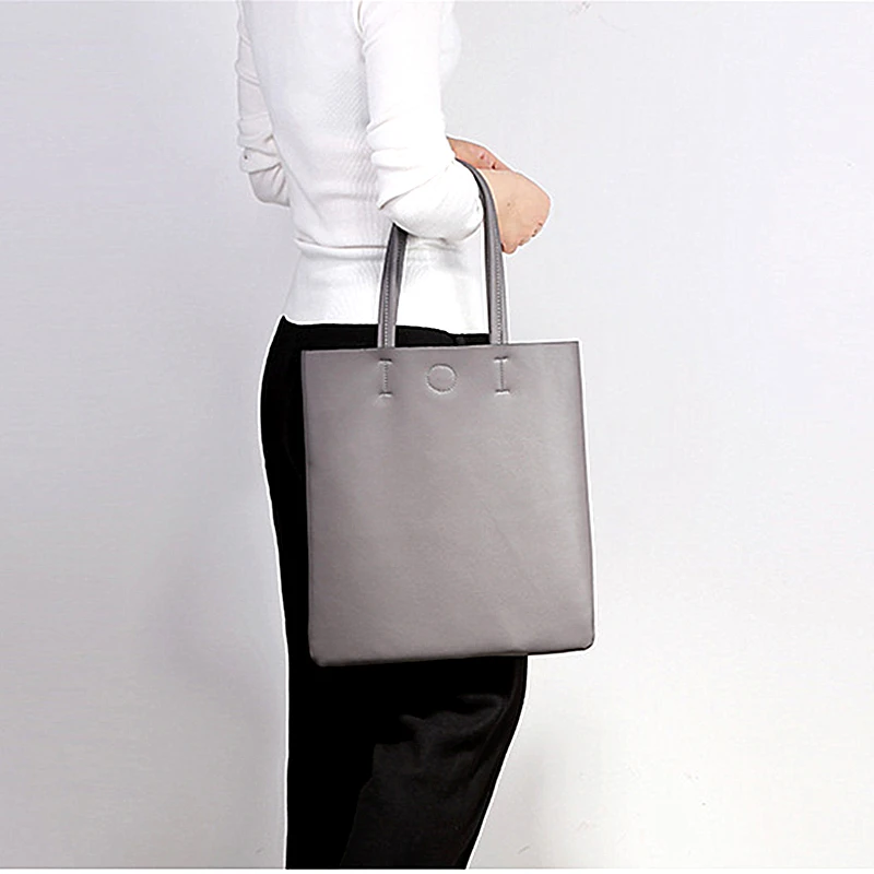 Burminsa сумки-шопперы для женщин простая Вместительная женская сумка на плечо из