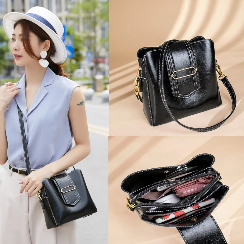 

Fashion Women Messenger Bags Small Shoulder Bags Genuine Leather Handbags Luxury Crossbody Bags For Women Cow Leather 2020 C1353