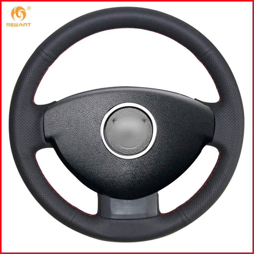 MEWANT черная натуральная кожа аксессуары для интерьера Renault Duster Dacia 2011 2015|car steering wheel