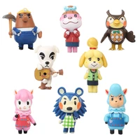 8pcslot new animal crossing card amiibo games series action figures collection model toys 7cm gift for childrens