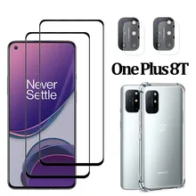 5in1,Case+Glass For One Plus 8T Smartphone Screen Protector Camera Lens One Plus 8 T protective glas