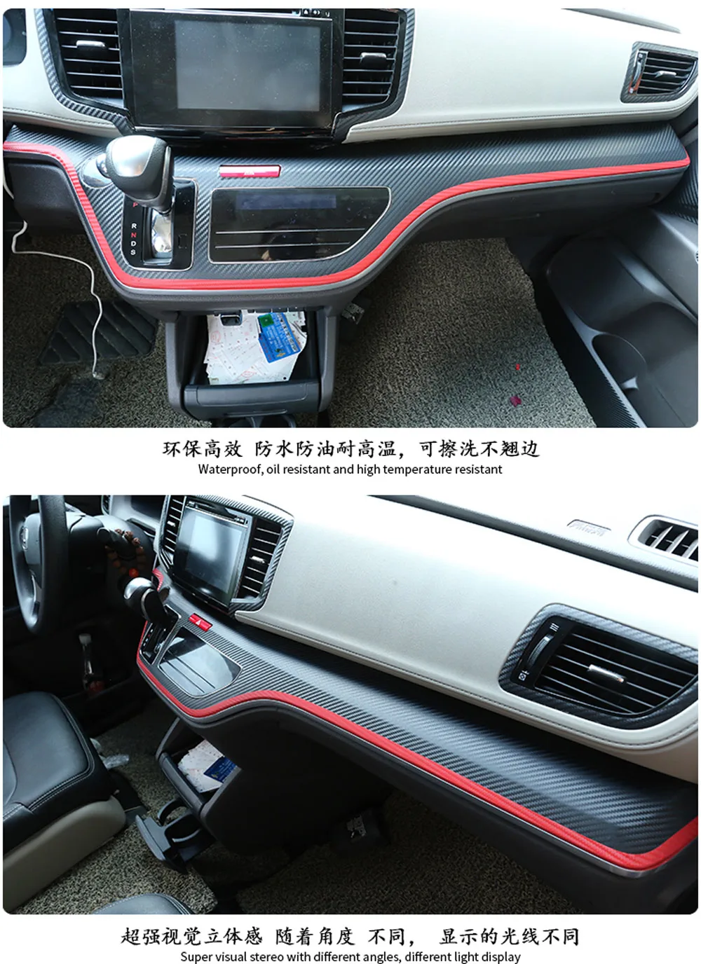 Для Honda Odyssey/Elysion-18 внутренняя Центральная панель управления дверная ручка наклейки из углеродного волокна наклейки аксессуары для стайлинга автомобилей