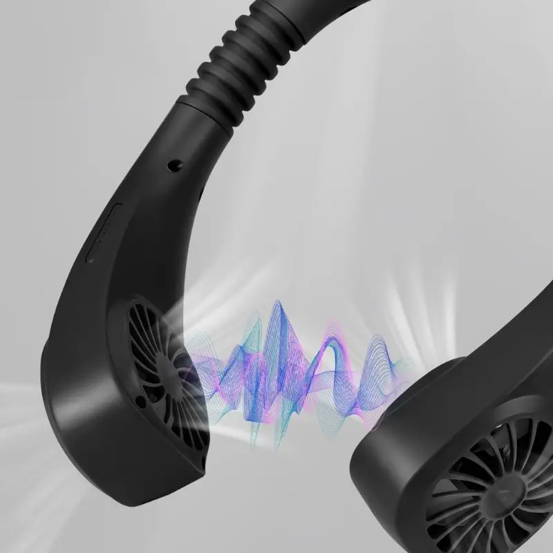 

Portable Air Conditioner Mini Cooler Fan 3 Speeds Personal Cooling System Necklace, USB Rechargeable Super Quiet Working