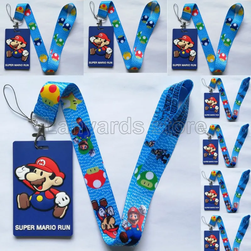 1PcsSuper Mario Bros мультфильм мульти Функция мобильный телефон с ремешками из веревки