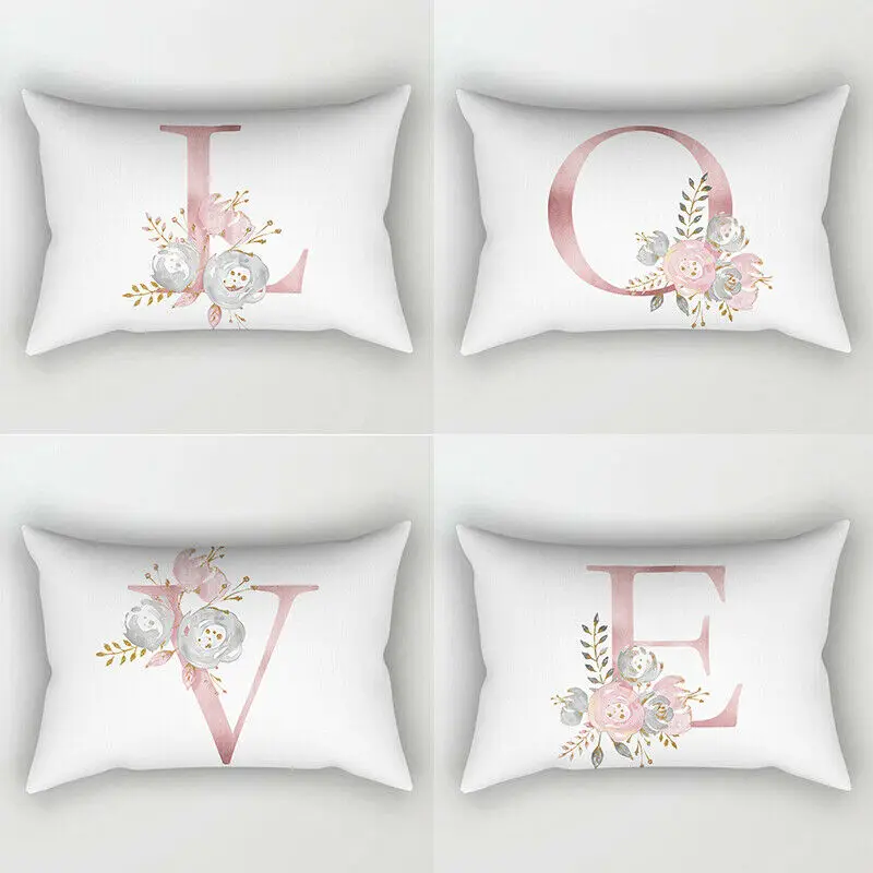 Модный чехол для дивана с буквами Алфавит дом талия наволочка подушки Чехол 30x50