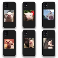 cute little pink pet pig phone case for samsung galaxy a52 a21s a02s a12 a31 a81 a10 a20e a30 a40 a50 a70 a80 a71 a51 5g