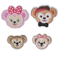 disney duffy bear iron on patches stripes thermo stickers on clothes application of one transfer fusible clothing anime patch