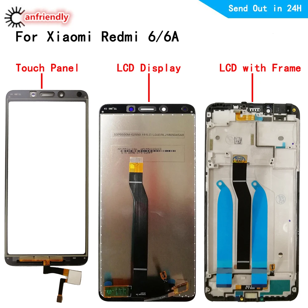 

For Xiaomi Redmi 6/6A 5.45" Touch Screen Repair Replacement Touch Panel LCD display with frame assembly For Xiaomi Redmi6 6A