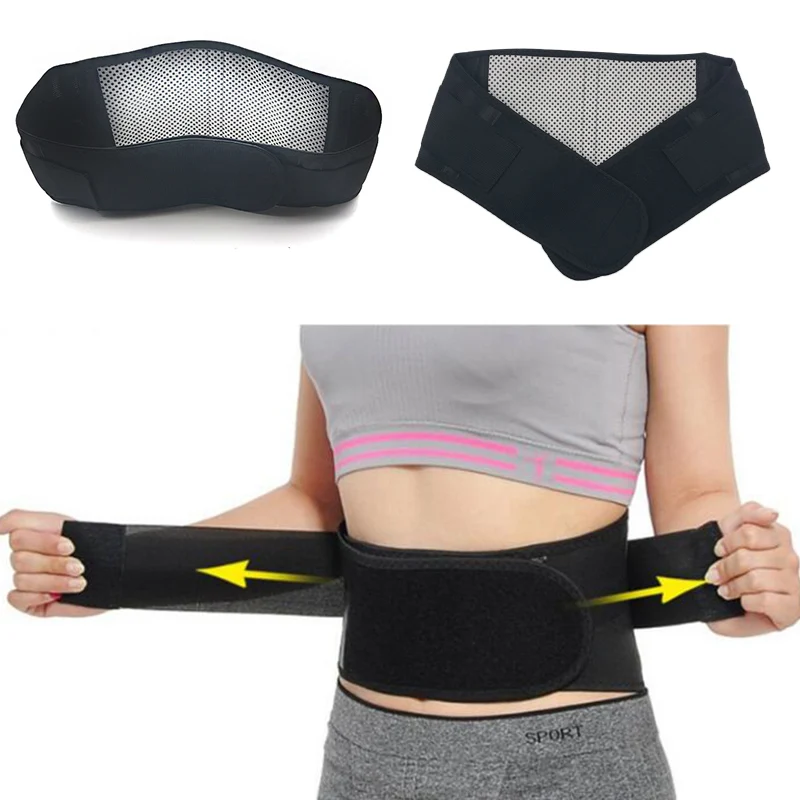 Adjustable Waist Tourmaline Self heating Magnetic Therapy Back Support Belt Lumbar Brace Massage Band Health Care | Красота и