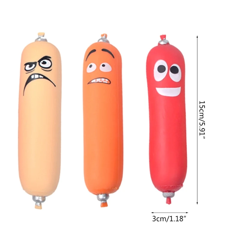

Stress Relief Toy Sausage Calming Sensory Fidget Toys Shape Fun to Stretch and Twirl Increase Focus 1pcs Autism Kids Adu