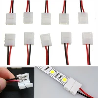 5 100pcs 8mm 10mm 2pin led strip connector cable 2 pins 10mm width pcb single color led tape light for 3528 2835 5050 led strip