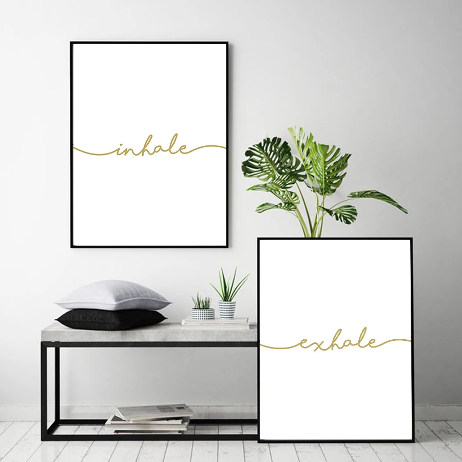 Печать на холсте Живопись выдох плакаты скандинавские минималистичные принты