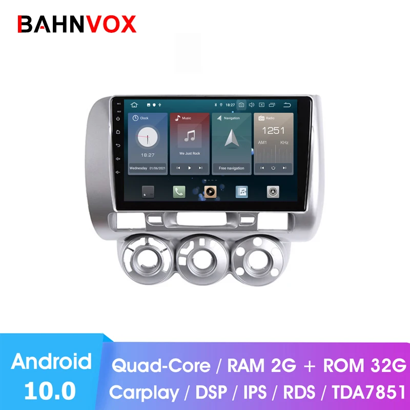 9 &quotandroid 10 0 RAM2G Автомобильный gps dvd плеер для honda Fit Jazz LHD 2004 2007 автомобильный Радио