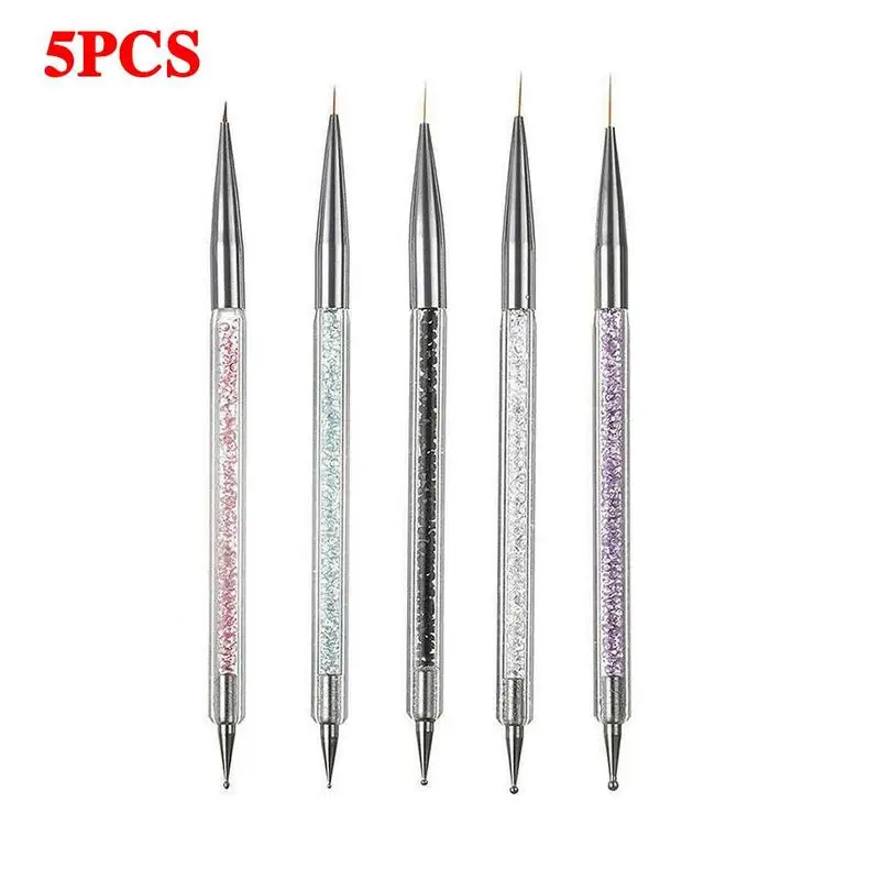 

5pcs Nail Art Painting Pens Polish Dotting Liner Gel Pencil Manicure Brush Nail Accessory Beauty Tool Nail Art Paint Pen