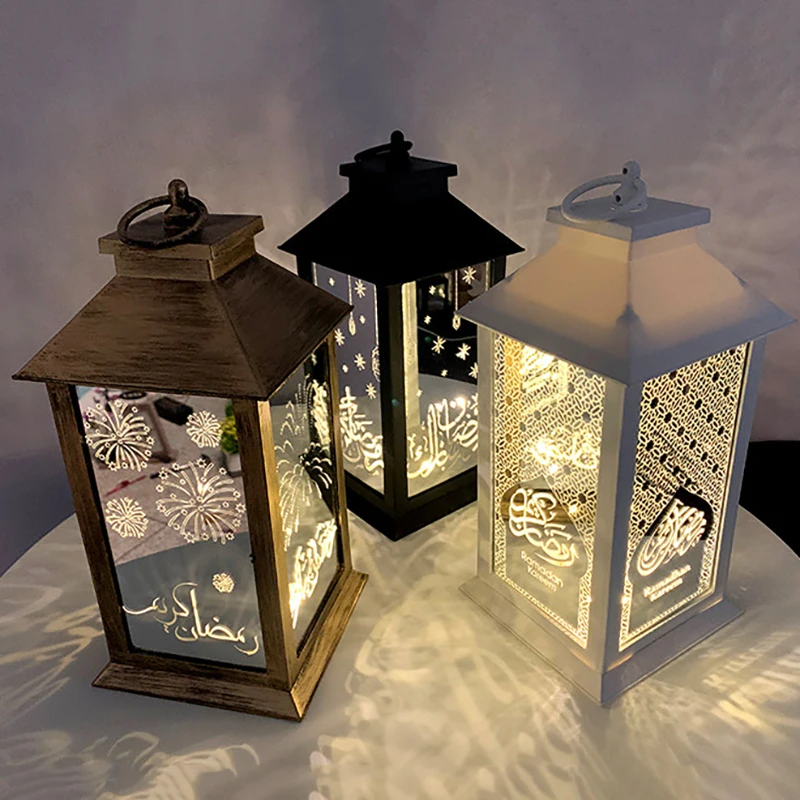 

Ramadan Decorations Led Lights Lantern EID Mubarak Decor For Home Islam Muslim Event Party Supplies Eid al-Fitr Decor Wood/iron