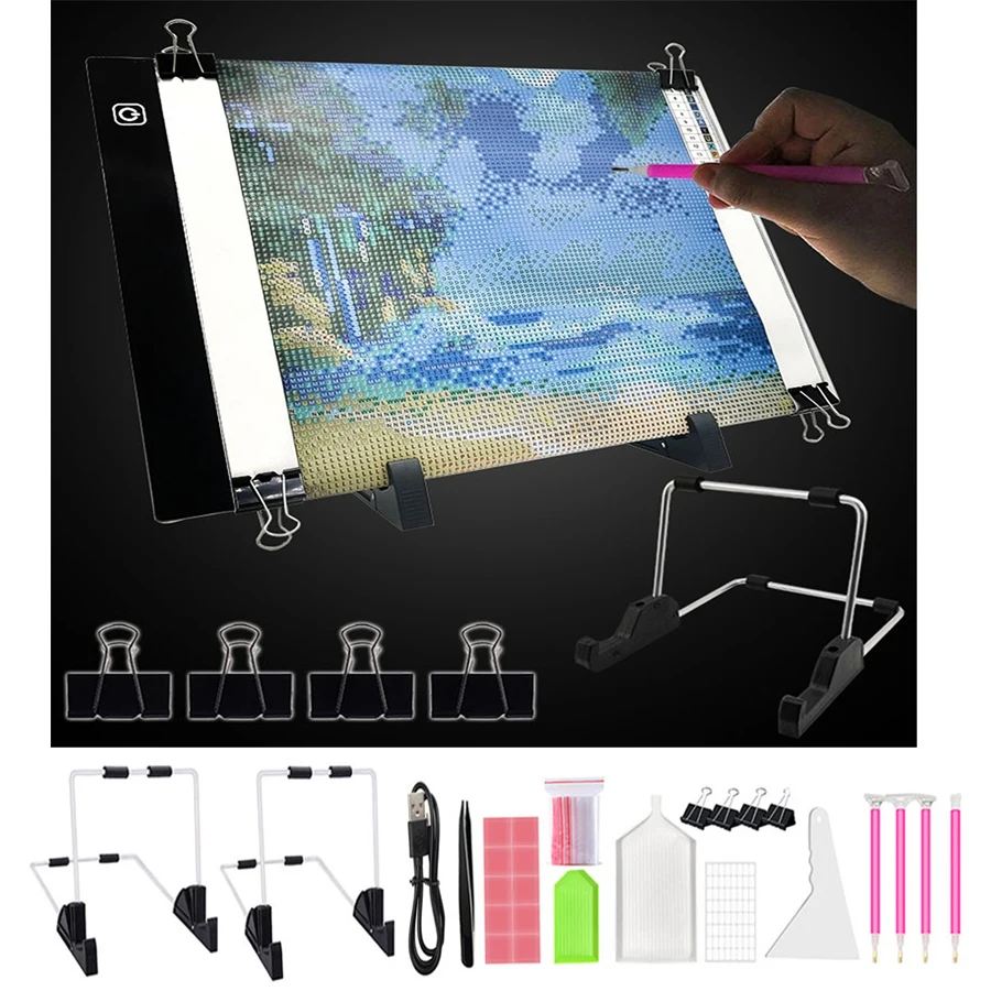 NEW A3/A4/A5 Size Drawing Tablet Led Light Pad Tablet Diamond Painting Eye Protection Bright Copy Board Diamond Embroidery Art