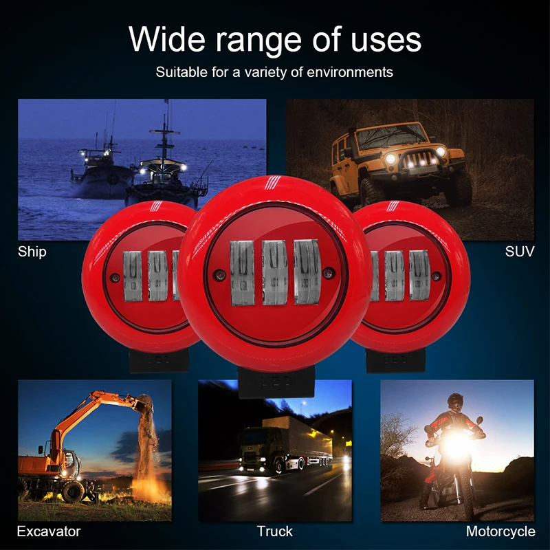 Квадратная 4 5 дюймовая светодиодная балка для внедорожников 4x4 рабочие огни 12 В