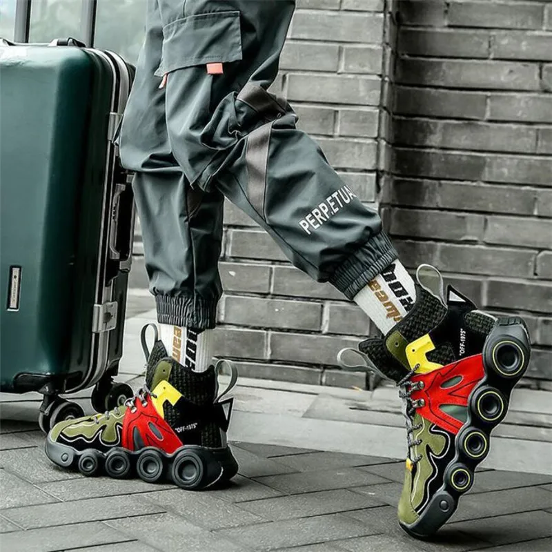 

New High-top Sports Sneakers Men's Shoes Fashion Casual Shoes Personality Shoes Special Design of Mens Sneakers