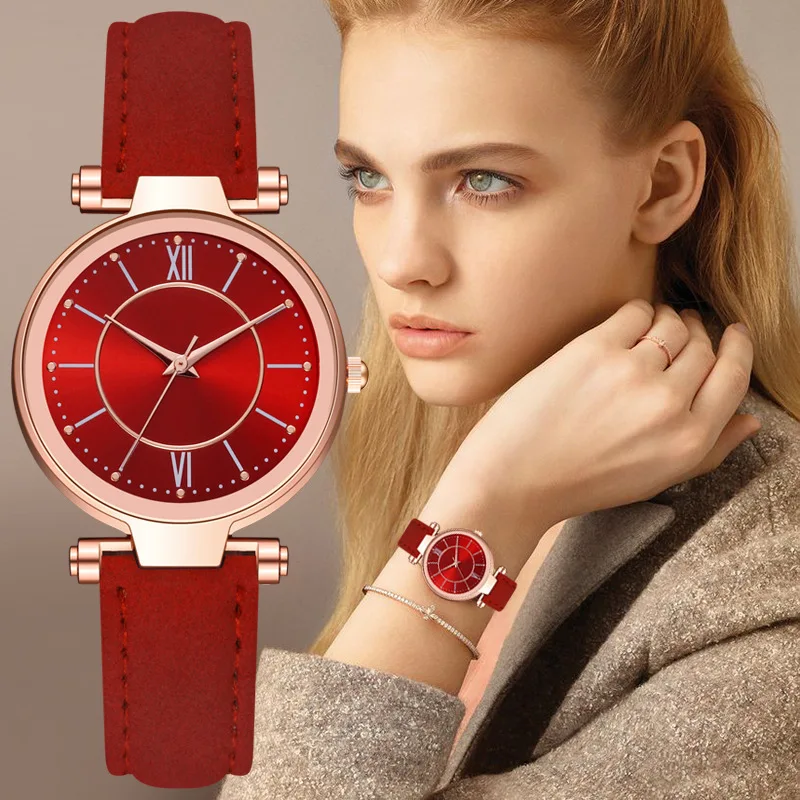 

Watch 2021 Femme Leather Strap Luxury Wrist Watches Christmas gift