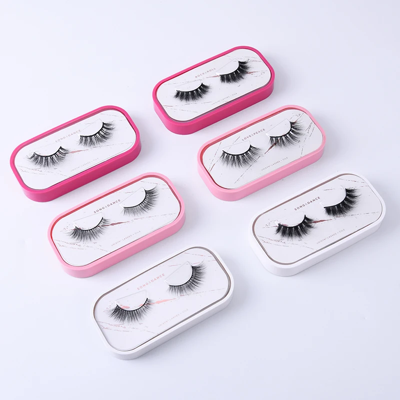 

1Pair 3D Mink False eyelashes Natural Long volume Eyelash extension Makeu Tool Dramatic wholesale Handmade Mink Lashes With Box