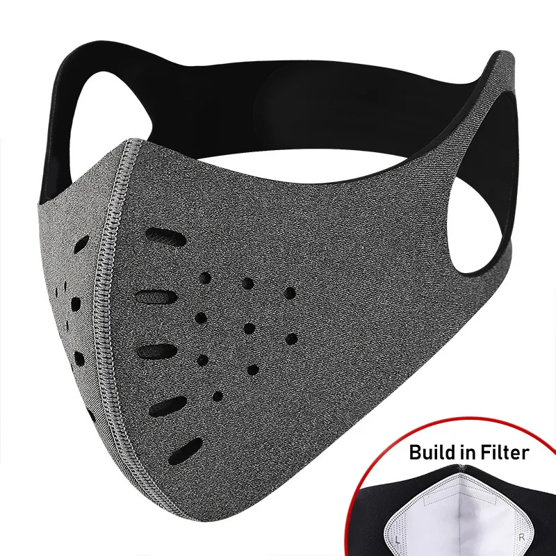 

Sport Cycling Face Mask Activated Carbon PM2.5 Filter Dustproof Mask Running Training Bicycle Respirator Anti-Pollution