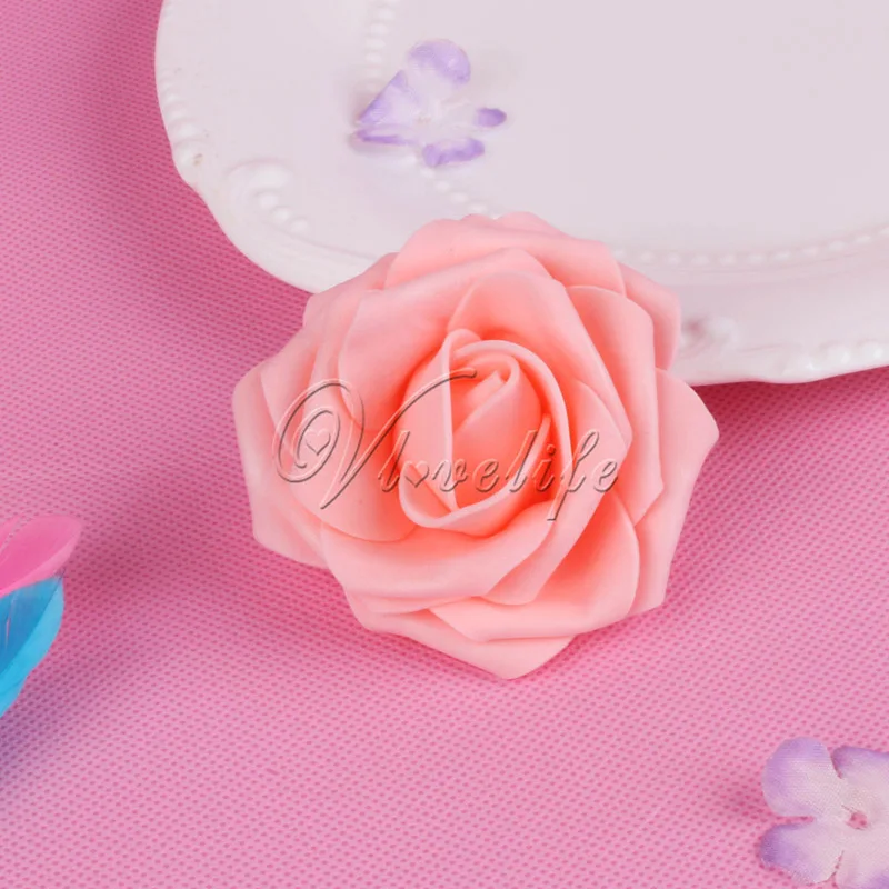 100 шт ПЭ пена Роза голова цветка 7 см искусственные розы букет ручной работы