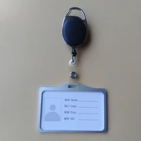 1pc aluminum alloy pass case for cards id card holder with lanyard nurse badge holder with badge reels retractable