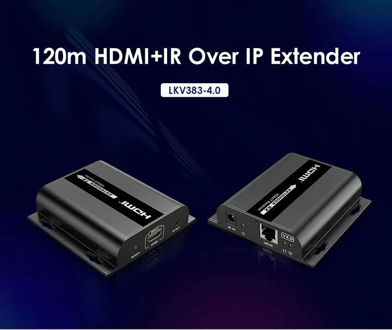 Удлинитель LKV383 V4.0 HDMI по IP с ИК 1 отправителем 3 приемника Cat5e/6 передатчик UTP LAN Rj45