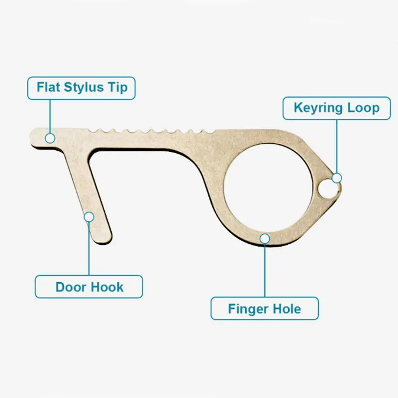

Handheld Non-contact Door Opener Tool Hand Hygiene Stylus Keychain Tool For Press Elevator Button Door Handle Tool