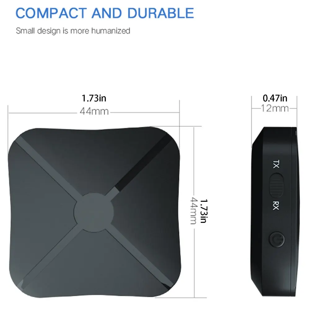 

Audio Transmitter Receiver TV Computer Speaker Car Adapter 3.5mm 2-in-1 for Home Sound SystemTV Headphone