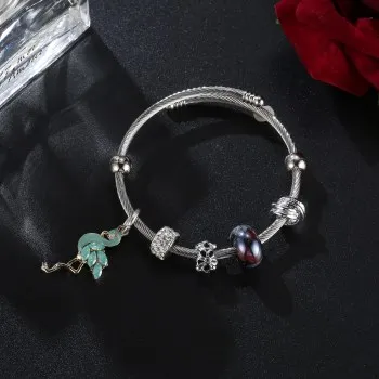 

Fashion Trend Ladies Bracelet Flamingo Charm Bracelet DIY Series Jewelry