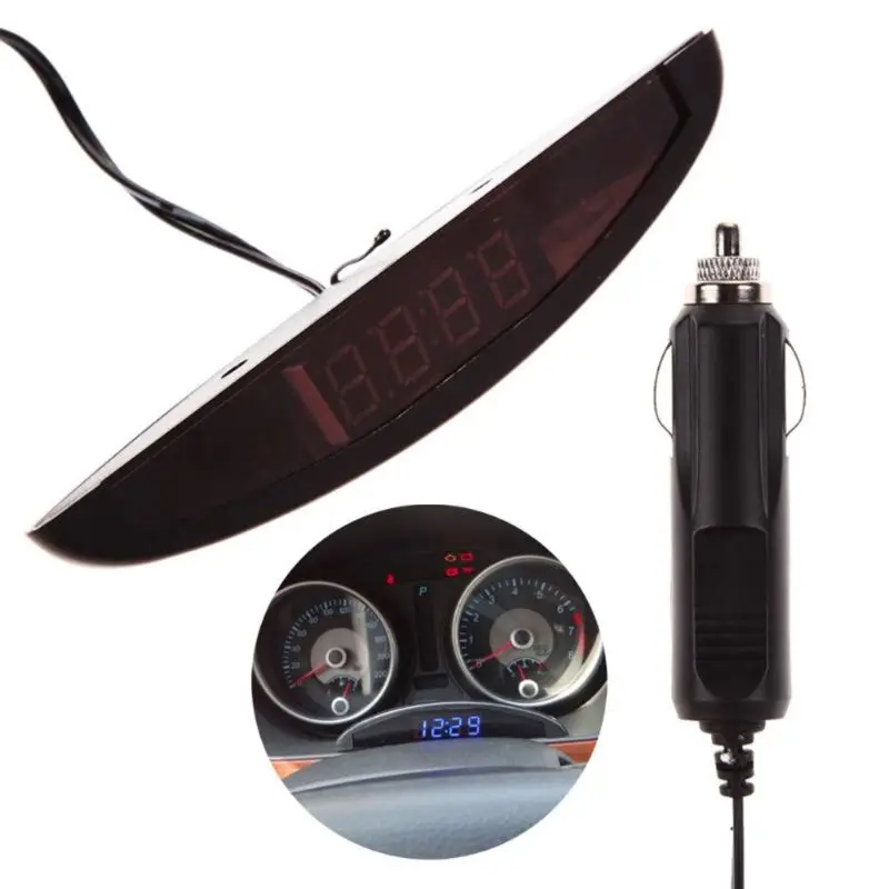 

Digital Car Thermometer Luminous LED Digital Clock Watch for Car Time Display