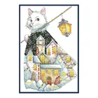 Набор для рукоделия с изображением кота, вышивка крестиком, наборы узоров, 11CT, 14CT