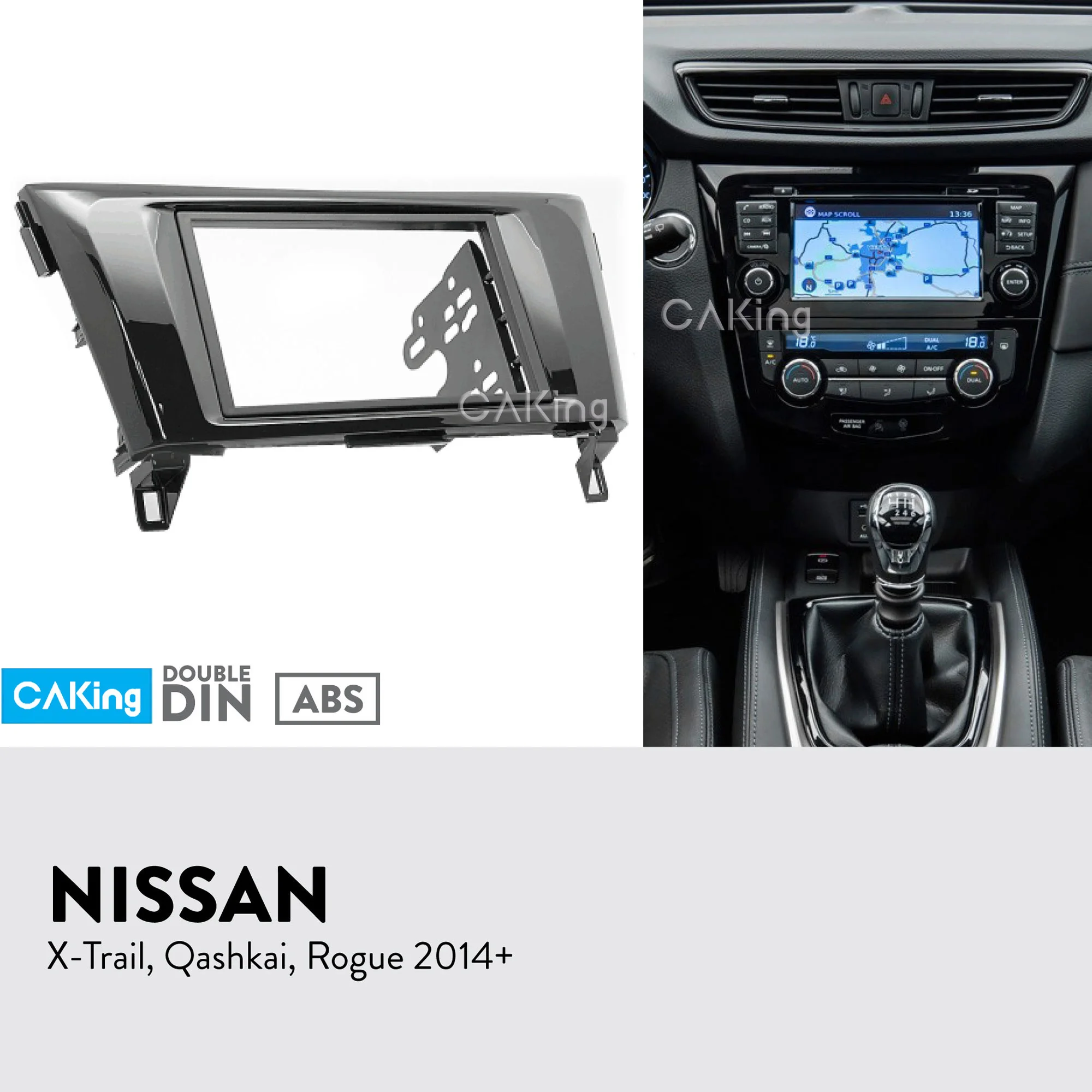 Автомобильная фасция Радио панель для Nissan X Trail XTrail Qashqai Rogue 2014 + набор приборной