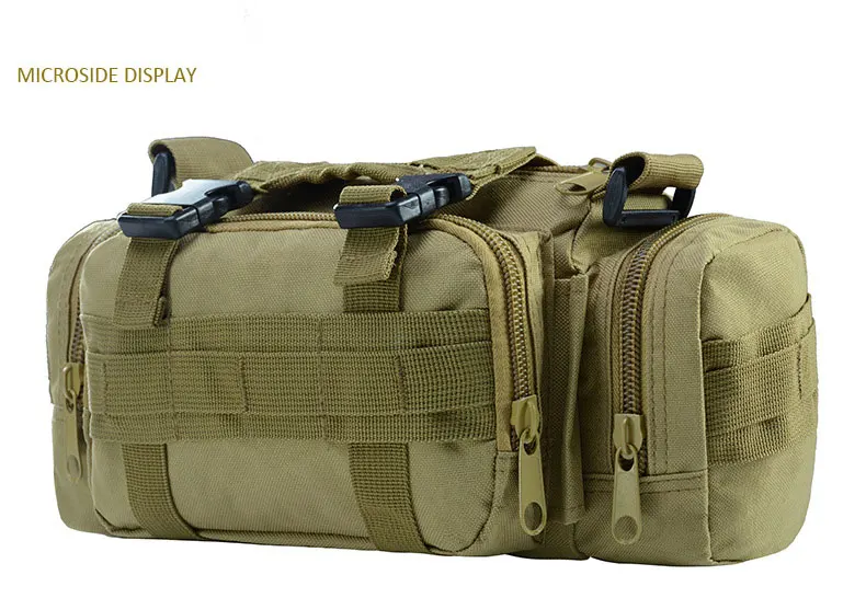 Molle Military Tactical Waist Bag Camping Traveling Hiking Climbing Nylon Shoulder Pack Pouch Outdoor Sports Hunting Gym Bag