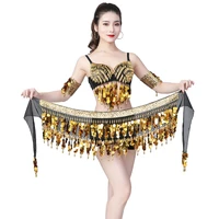 jlong colorful belly dance waist chain belt belly dance hip scarf belt tassel sequins belly dance costume women stage dress
